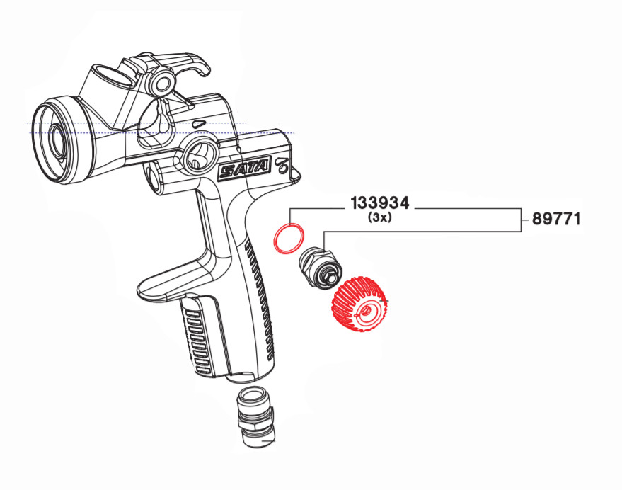 Eje Cpl Para Control de Spray Redondo/Plano 89771