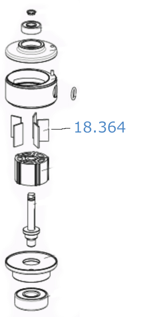 Juego de 10 Aletas para Skorpio III 1.45 X 11 X 19.92Mm
