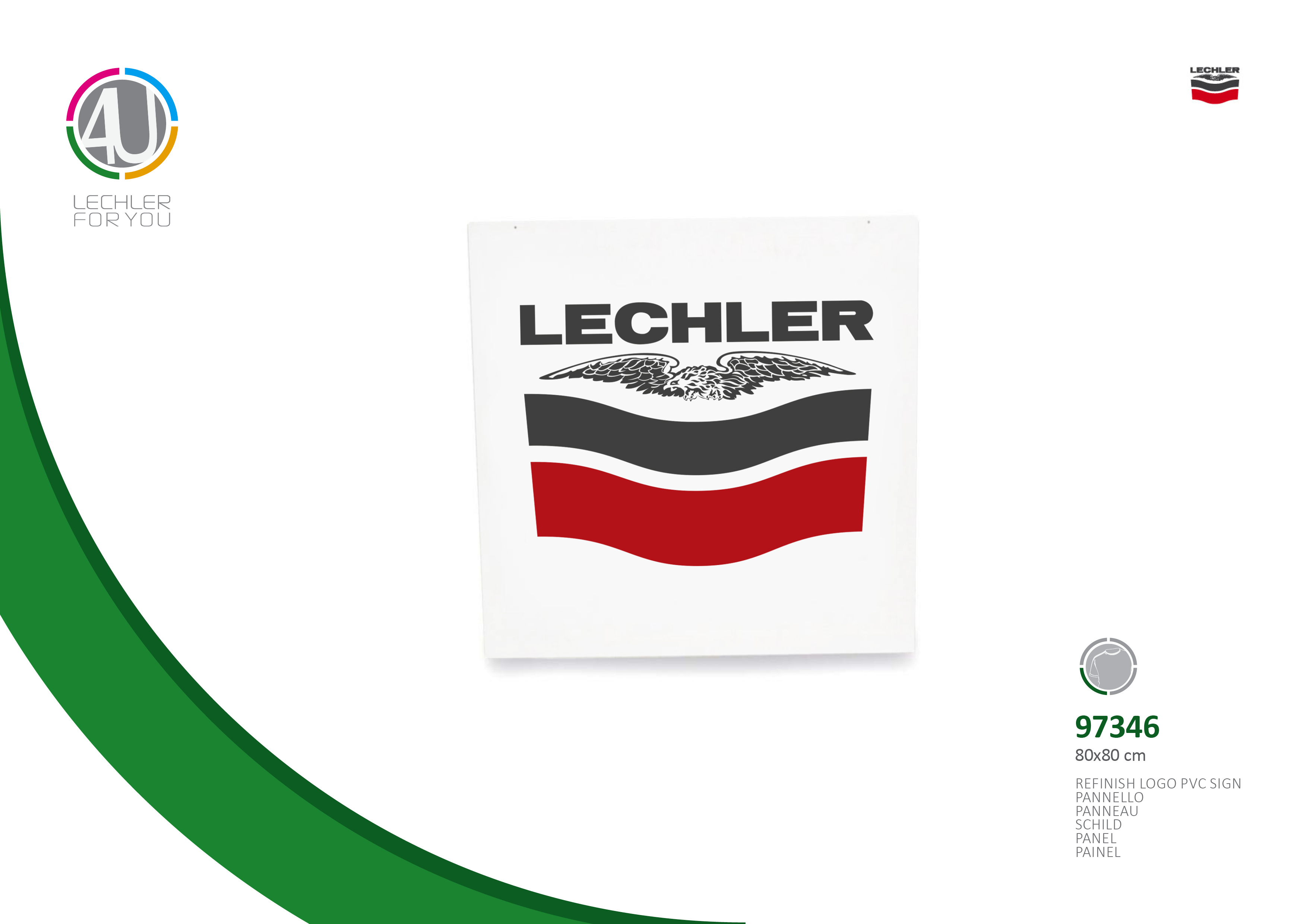 Refinish Pvc Sign 80 X 80 Cm