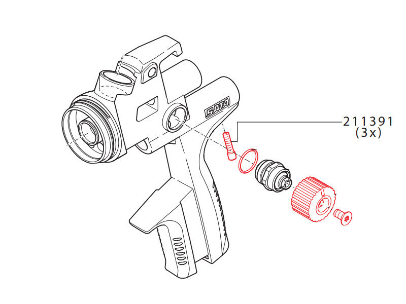 Tornillo de Bloqueo para Micrómetro de Aire