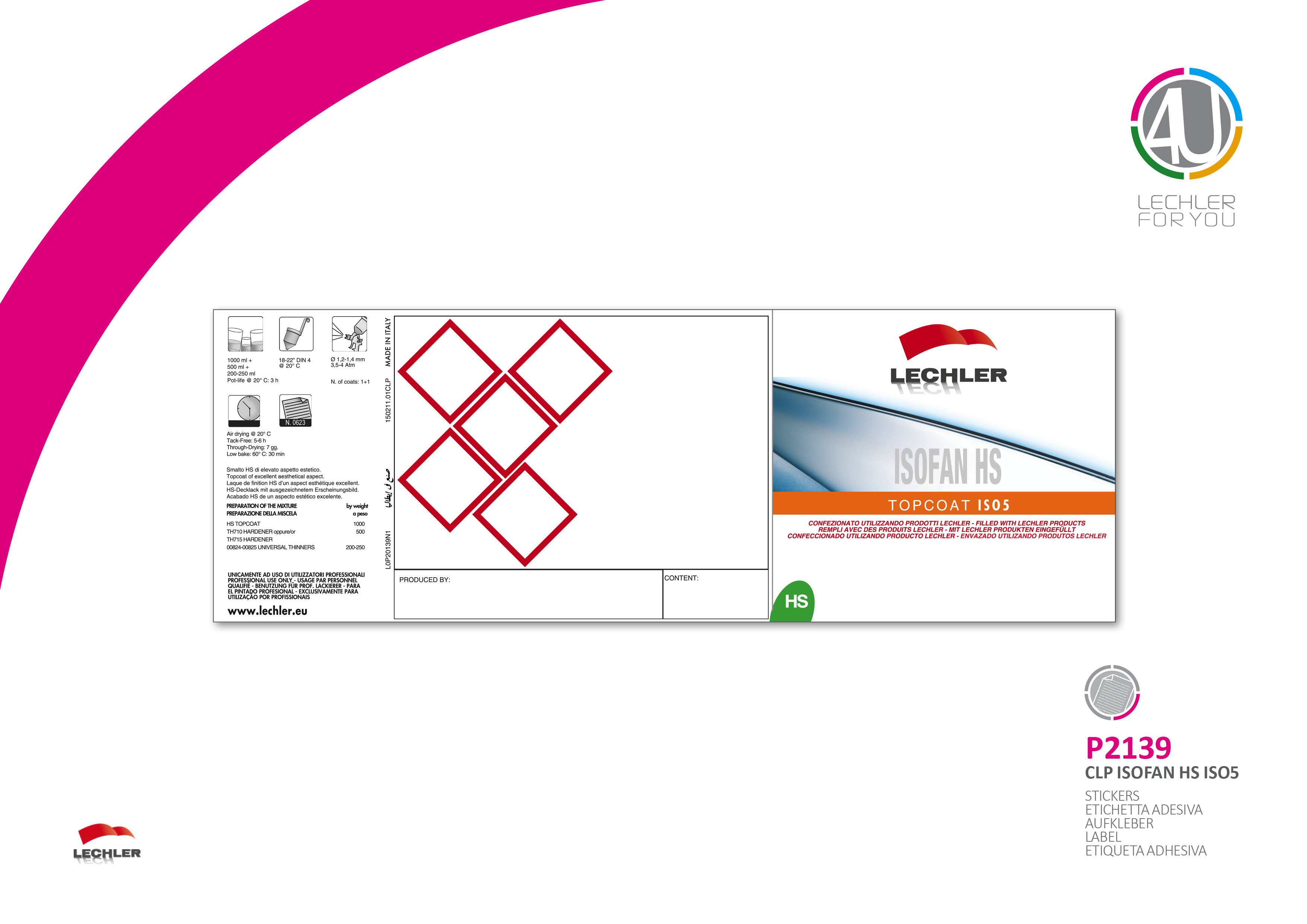 Isofan HS Topcoat ISO5 Label Para Lata