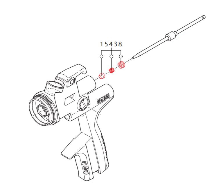 Empaque de Aguja para Pintura 15438